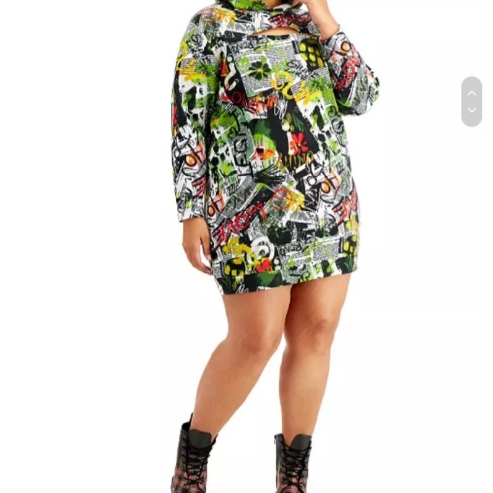 Full Circle Trends Plus Size Peek-A-Boo Hooded